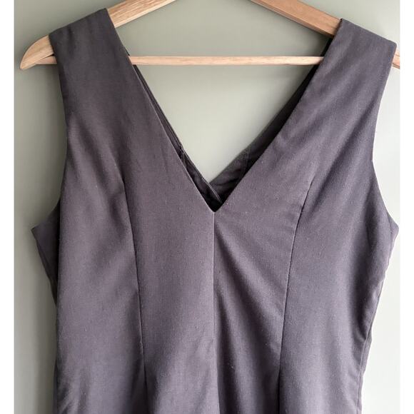 Nordstrom Hi Res S Sleeveless Romper V-neck Button Front Gray Y2K - Picture 6 of 9